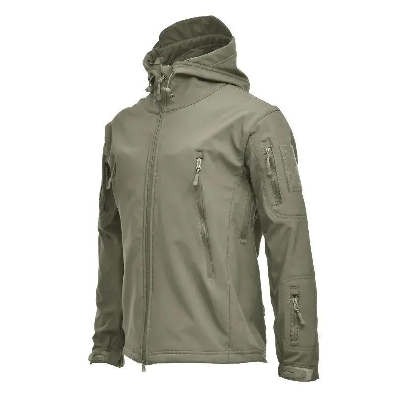Men Military Tactical Hiking Jacket Outdoor Windproof Fleece Thermal Sport Waterproof Hunting Clothes Hooded Army Camo Outerwear by Vimost Shop