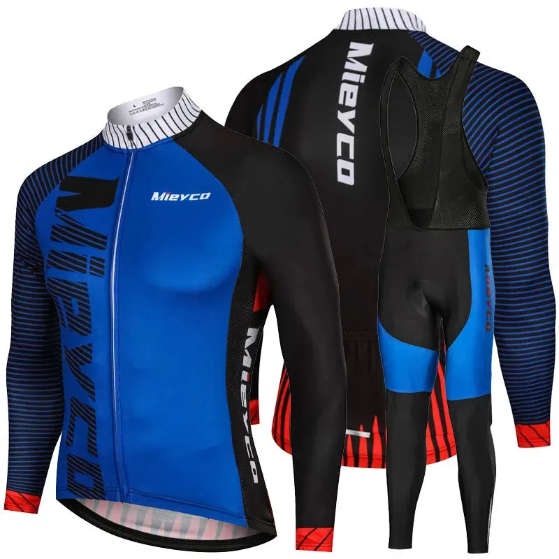 Men Long Sleeve Cycling Jersey Set MTB Road Bike Breathable Outdoor Cycling Suit by Vimost Shop