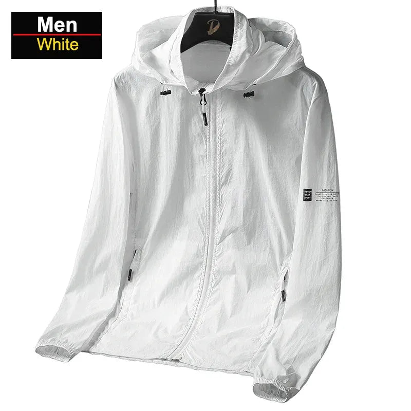 Men's Lightweight Windbreaker Hiking Jacket with Zip Pockets by Vimost Shop