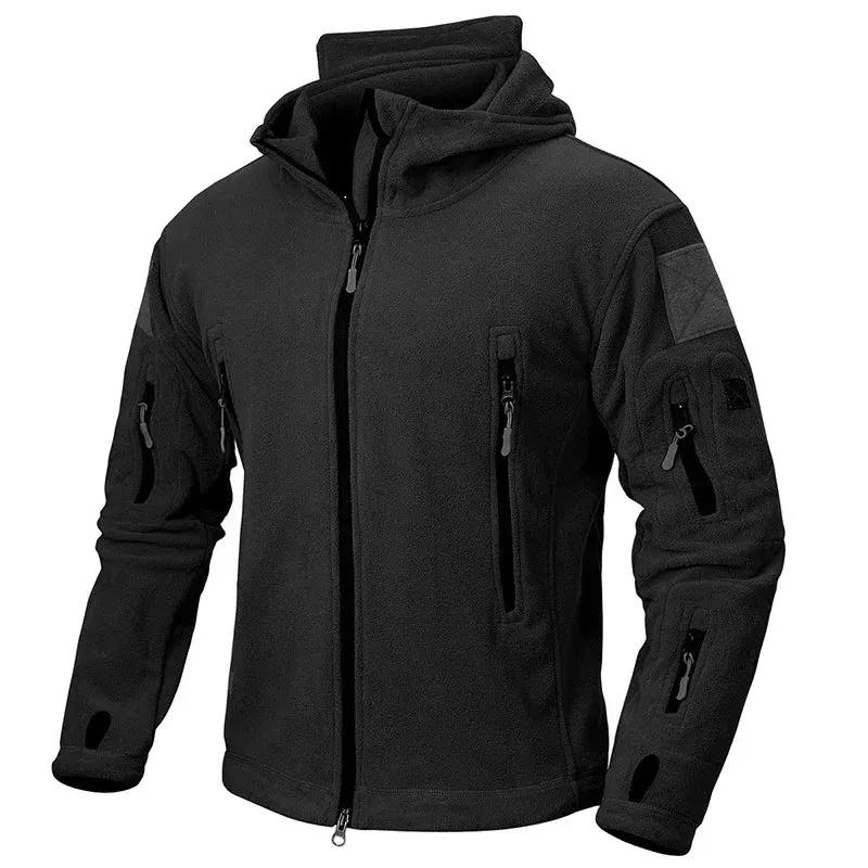 Winter Hunting Fleece Jacket Men Warm Polar Outdoor Hoodie Jacket Multi-Pocket Casual Full Zip Sport Hiking Coat by Vimost Shop