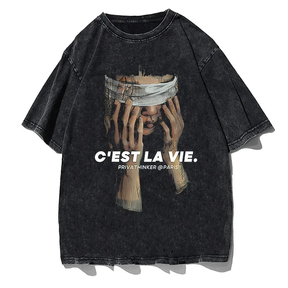 Hip Hop Streetwear Graphic T-Shirt Men Harajuku Cotton Short Sleeve Tee by Vimost Shop