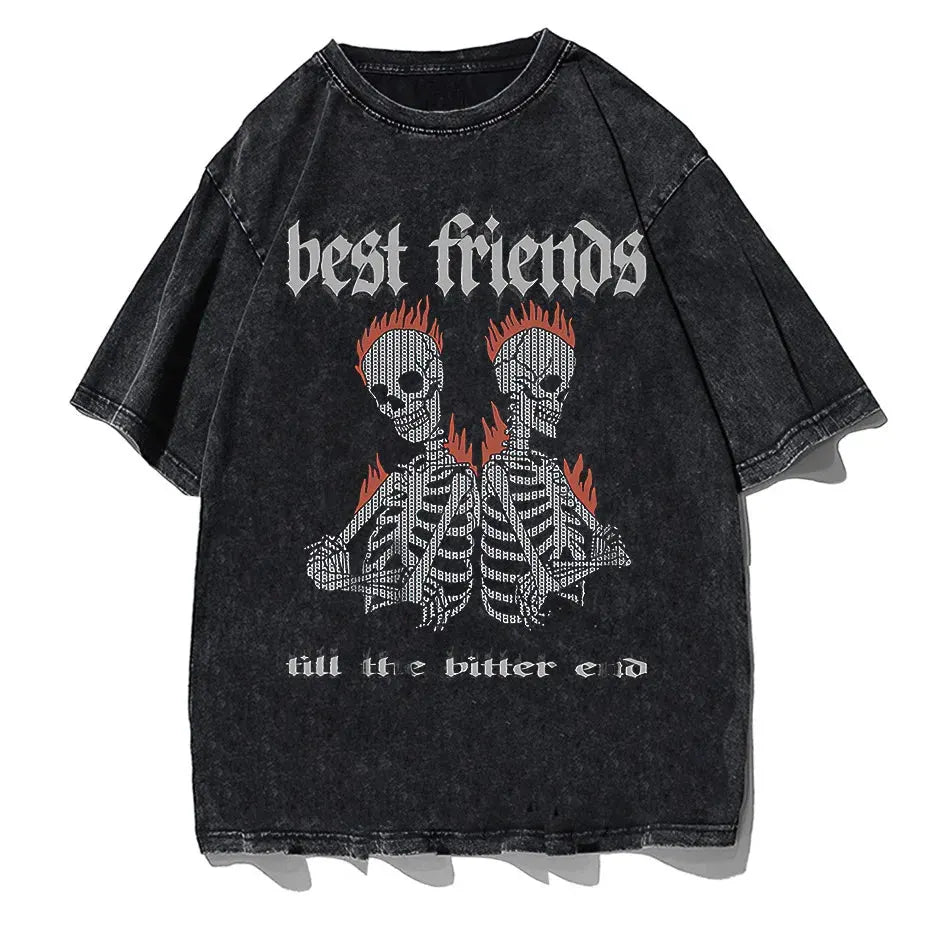 Hip Hop Streetwear Graphic T-Shirt Men Harajuku Cotton Short Sleeve Tee by Vimost Shop