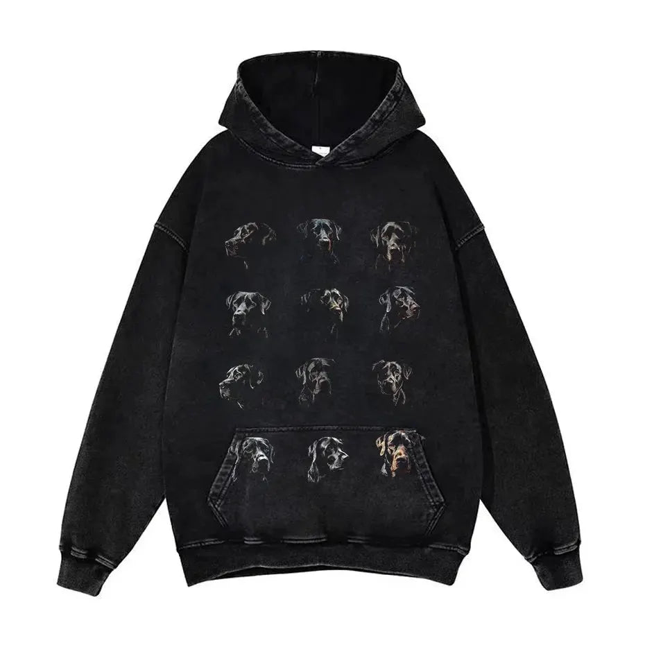Anime Pain Graphic Hoodie Men's Retro Washed Harajuku Streetwear by Vimost Shop