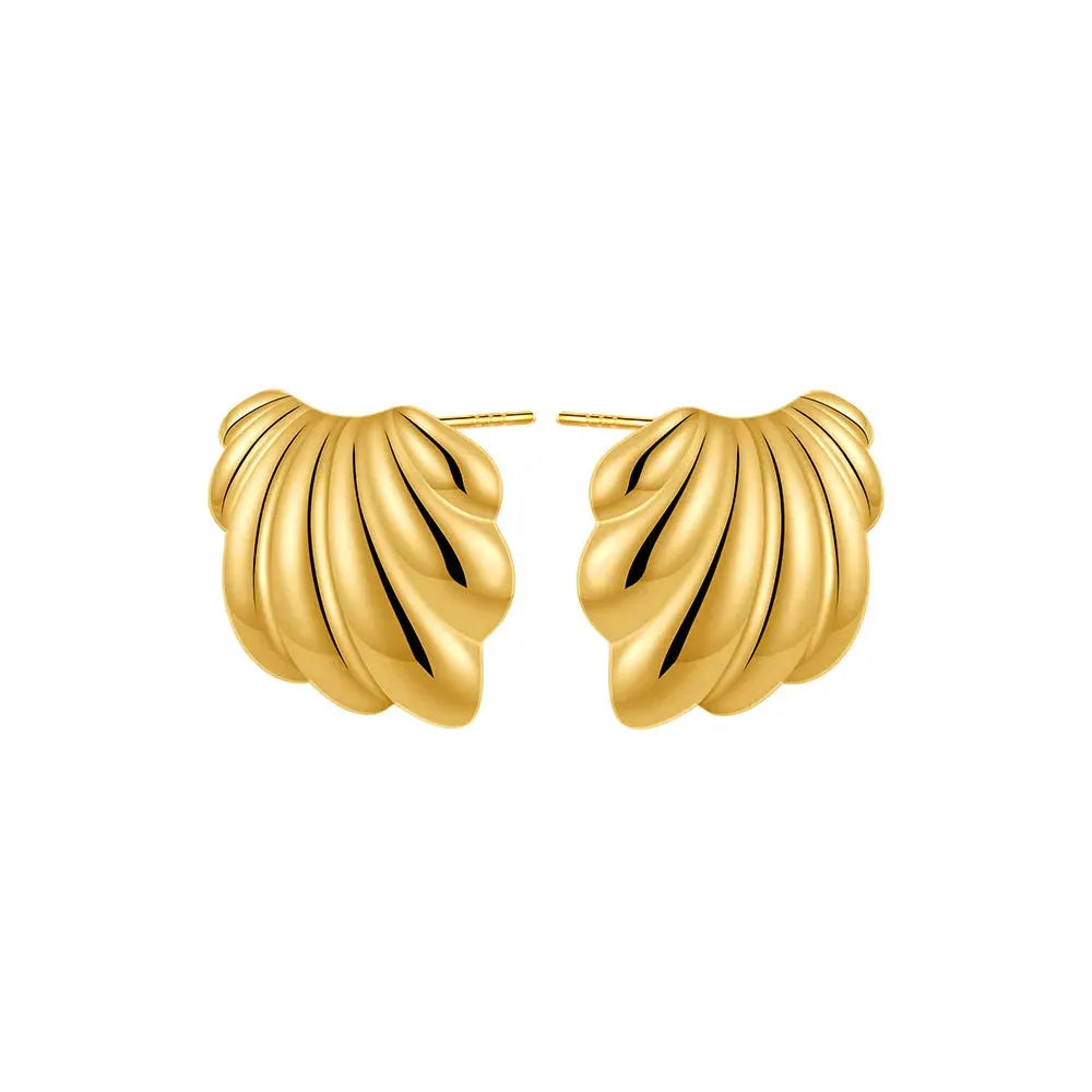 Trendy Stainless Steel Multilayer Circle Twist Knot Earrings for Women Texture Mixed Color Gold Plated Statement Earring Bijoux by Maiden-Art