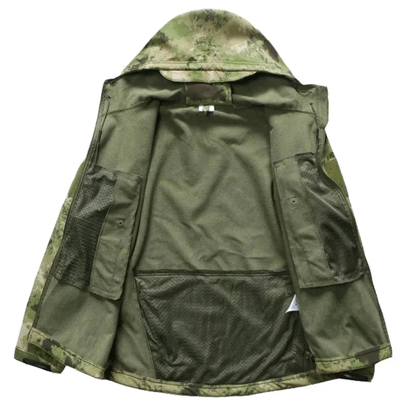 Lurker Soft Shell Camouflage Jacket Men Waterproof Hunting Clothing Warm Camo Tactical Jackets Outdoor Combat Hoodie Coat by Vimost Shop