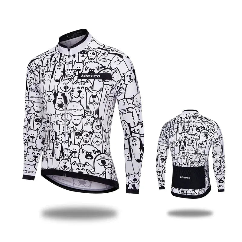 Mens Cycling Jersey Long Sleeve High Elastic for Spring Autumn Bike Riding and Outdoor Sports by Vimost Shop