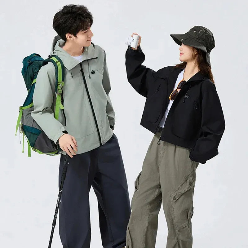 Unisex Waterproof Oil-Resistant Hiking Jacket for Camping by Vimost Shop
