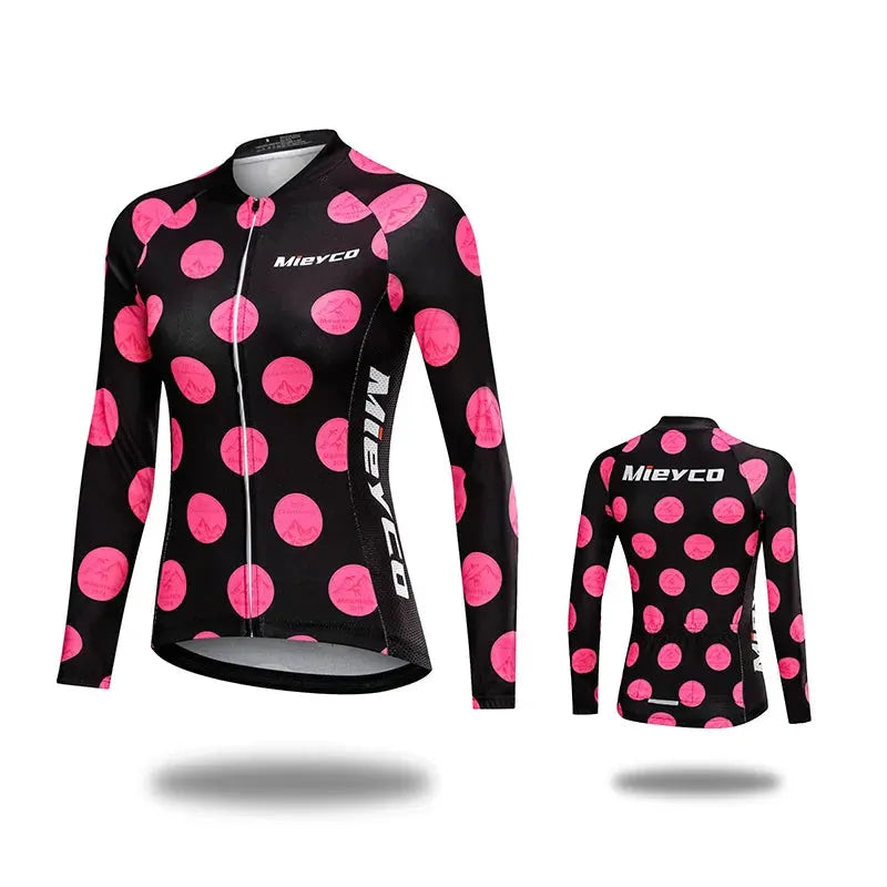 Women Cycling Jersey Long Sleeve Breathable Lightweight Spring Autumn Road Bike Top by Vimost Shop
