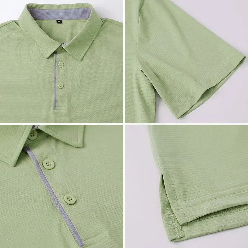 Men's Athletic Short Sleeve Polo Shirt Lightweight Quick Dry Sport Workout Shirt Summer Casual Thin Outdoor Shirts US/ EU Size by Vimost Shop