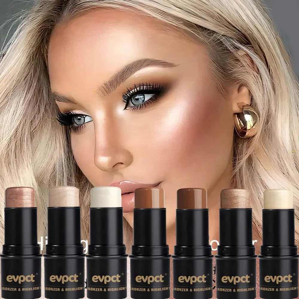 Highlighting&Bronzer Stick Face Brightening Blusher Rouge Concealer Pen Long Lasting Corrector Nose Shadow Contouring Cosmetics by Maiden-Art