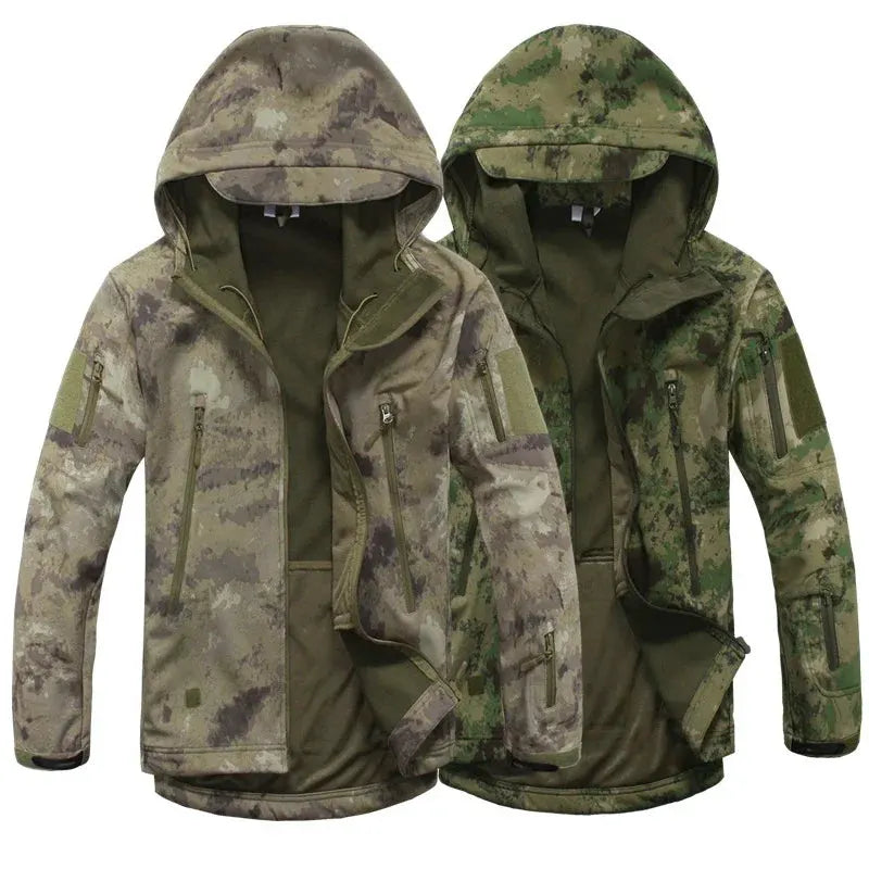 Lurker Soft Shell Camouflage Jacket Men Waterproof Hunting Clothing Warm Camo Tactical Jackets Outdoor Combat Hoodie Coat by Vimost Shop
