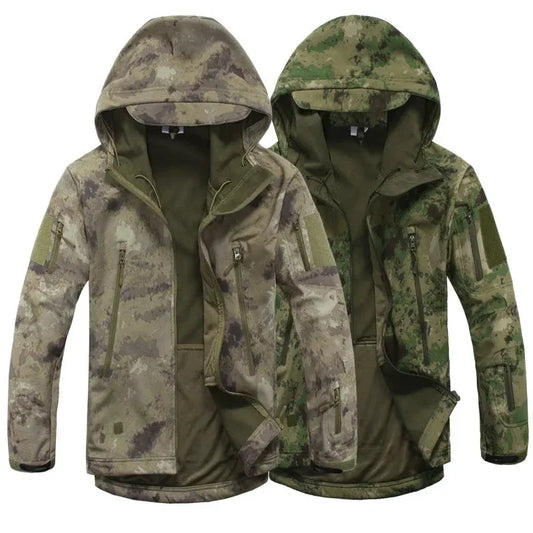 Lurker Soft Shell Camouflage Jacket Men Waterproof Hunting Clothing Warm Camo Tactical Jackets Outdoor Combat Hoodie Coat by Vimost Shop