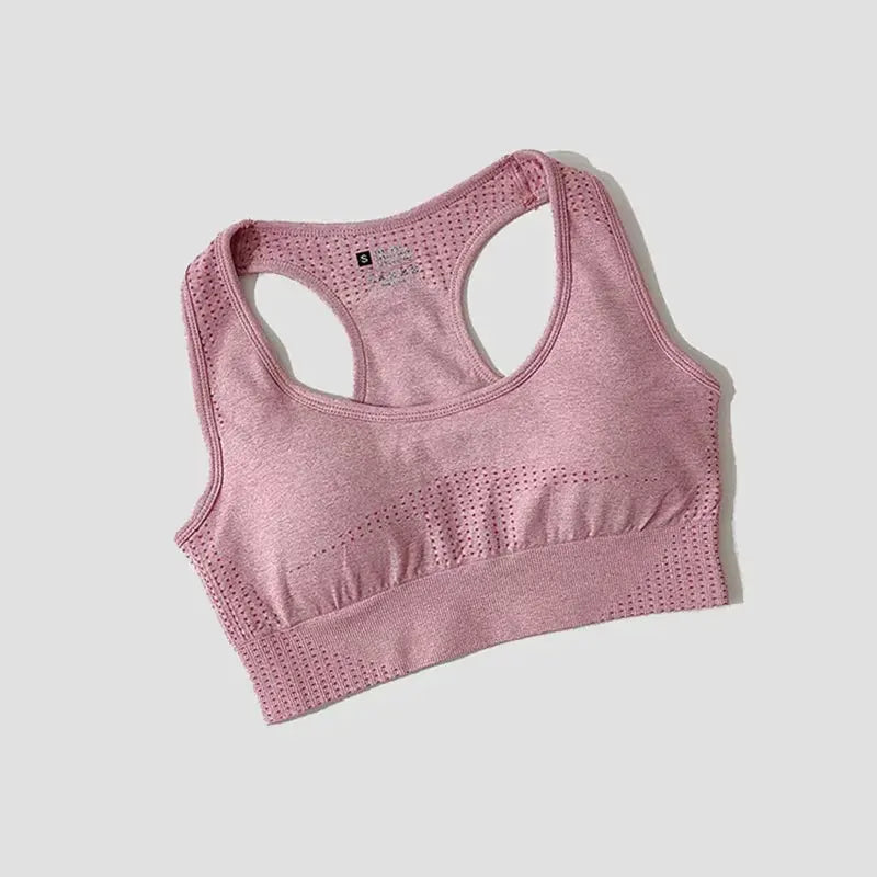Women’s High Impact Seamless Sports Bra – Padded Push Up Crop Top for Running, Gym & Yoga by Vimost Shop