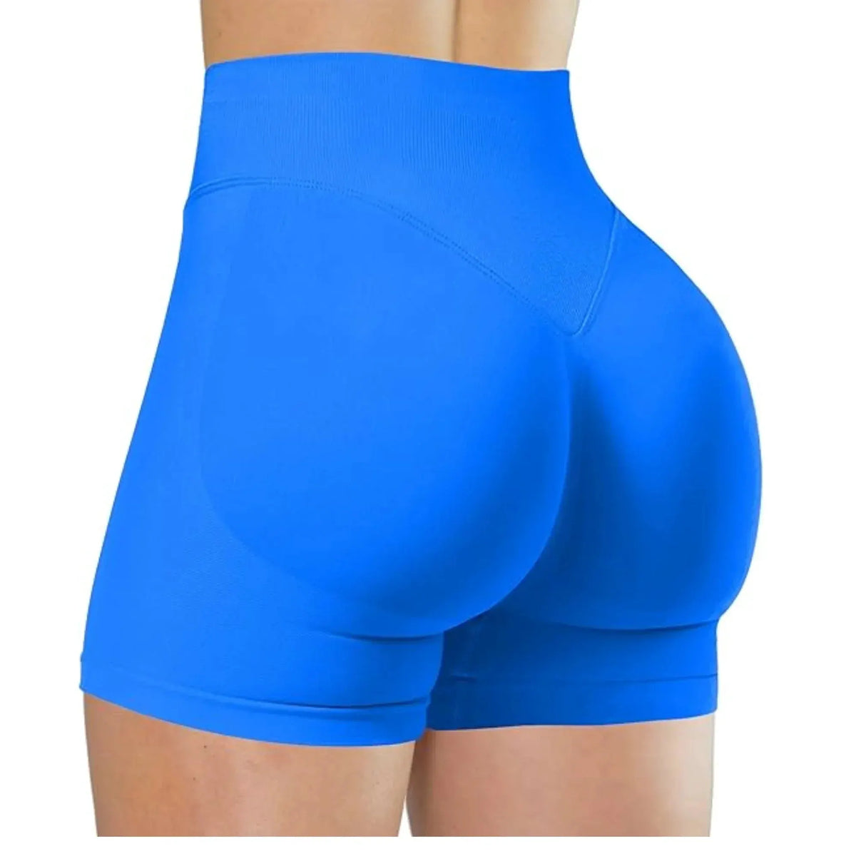 Women's High-Waist Knit Yoga Shorts with Stretch Fit for Training by Vimost Shop