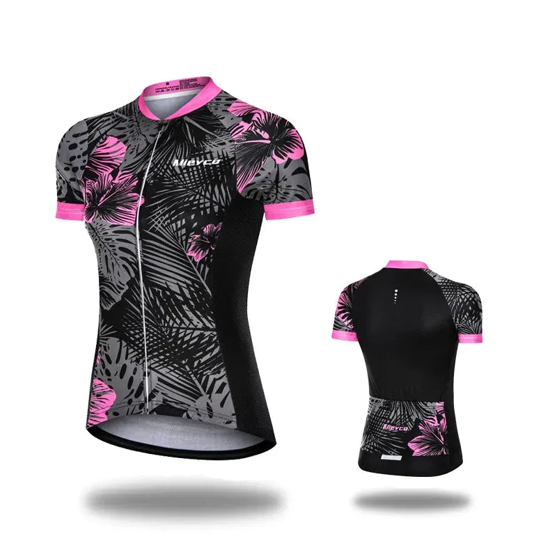 Women Cycling Jersey Summer MTB Bike Shirt Lightweight Breathable Reflective Cycling Top by Vimost Shop