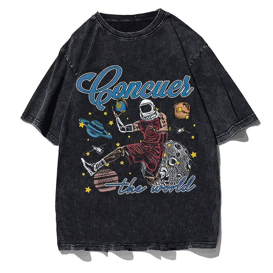 Hip Hop Streetwear Graphic T-Shirt Men Harajuku Cotton Short Sleeve Tee by Vimost Shop