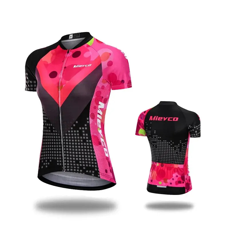 Women Cycling Jersey Summer MTB Bike Shirt Lightweight Breathable Reflective Cycling Top by Vimost Shop