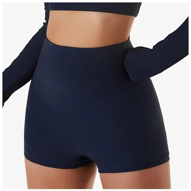 Women’s Seamless Yoga Set with Padded Sports Bra & Workout Shorts by Vimost Shop
