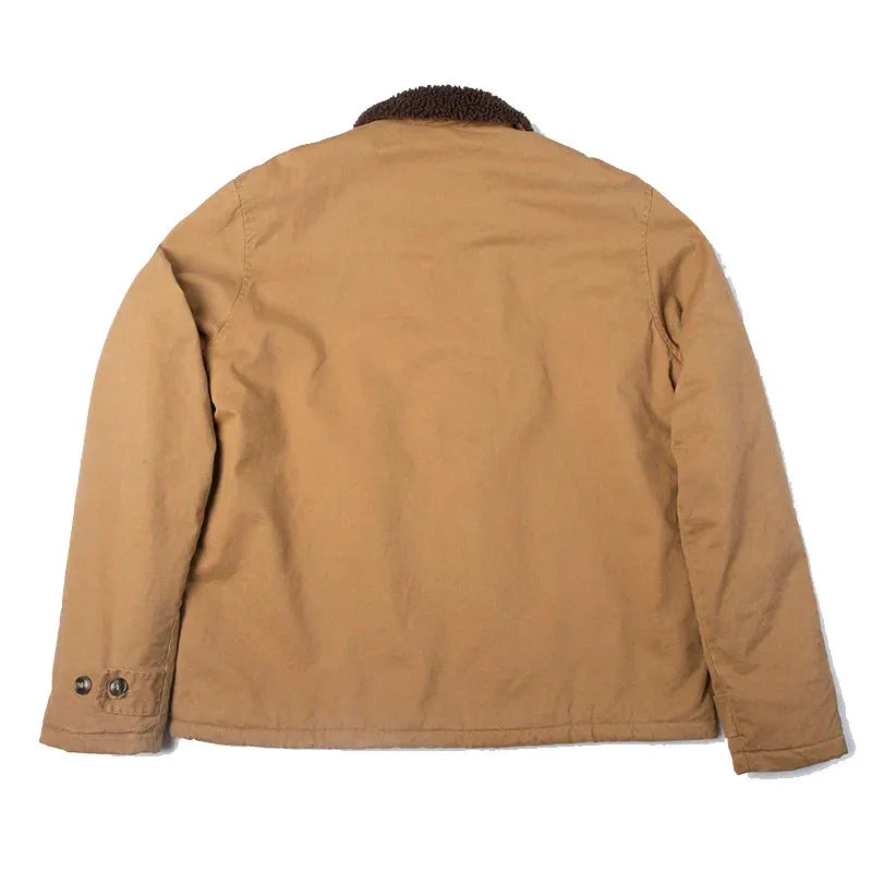High quality vintage USN WW2 USMC thick sherpa fleece winter clothes khaki military work blank Winter N1 deck jacket for men by Vimost Shop