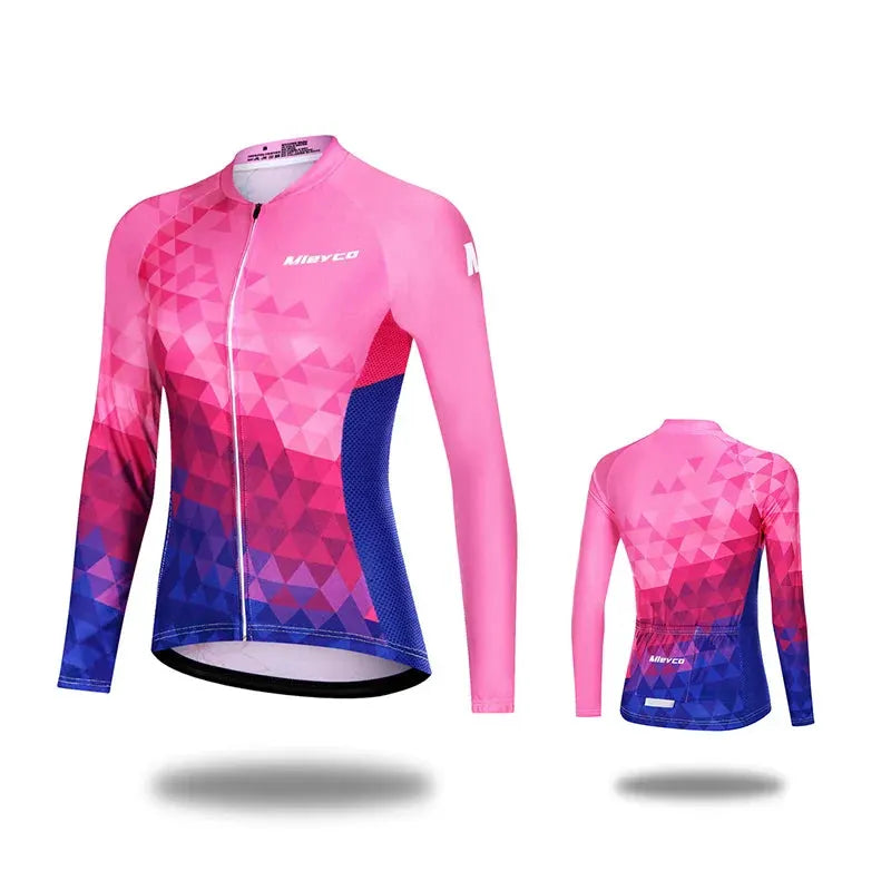 Women Cycling Jersey Long Sleeve Breathable Lightweight Spring Autumn Road Bike Top by Vimost Shop