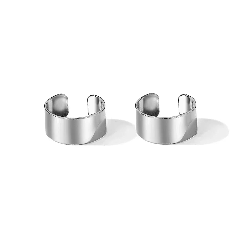 Punk Irregular Geometric Ear Cuff Earrings for Women Non-Piercing Metal Ear Clip Earring Fake Cartilage Fashion Jewelry Party by MAIDEN-ART