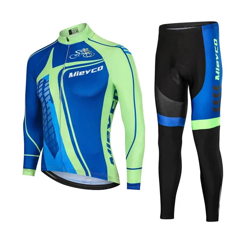 Men Long Sleeve Cycling Jersey Set MTB Road Bike Breathable Outdoor Cycling Suit by Vimost Shop
