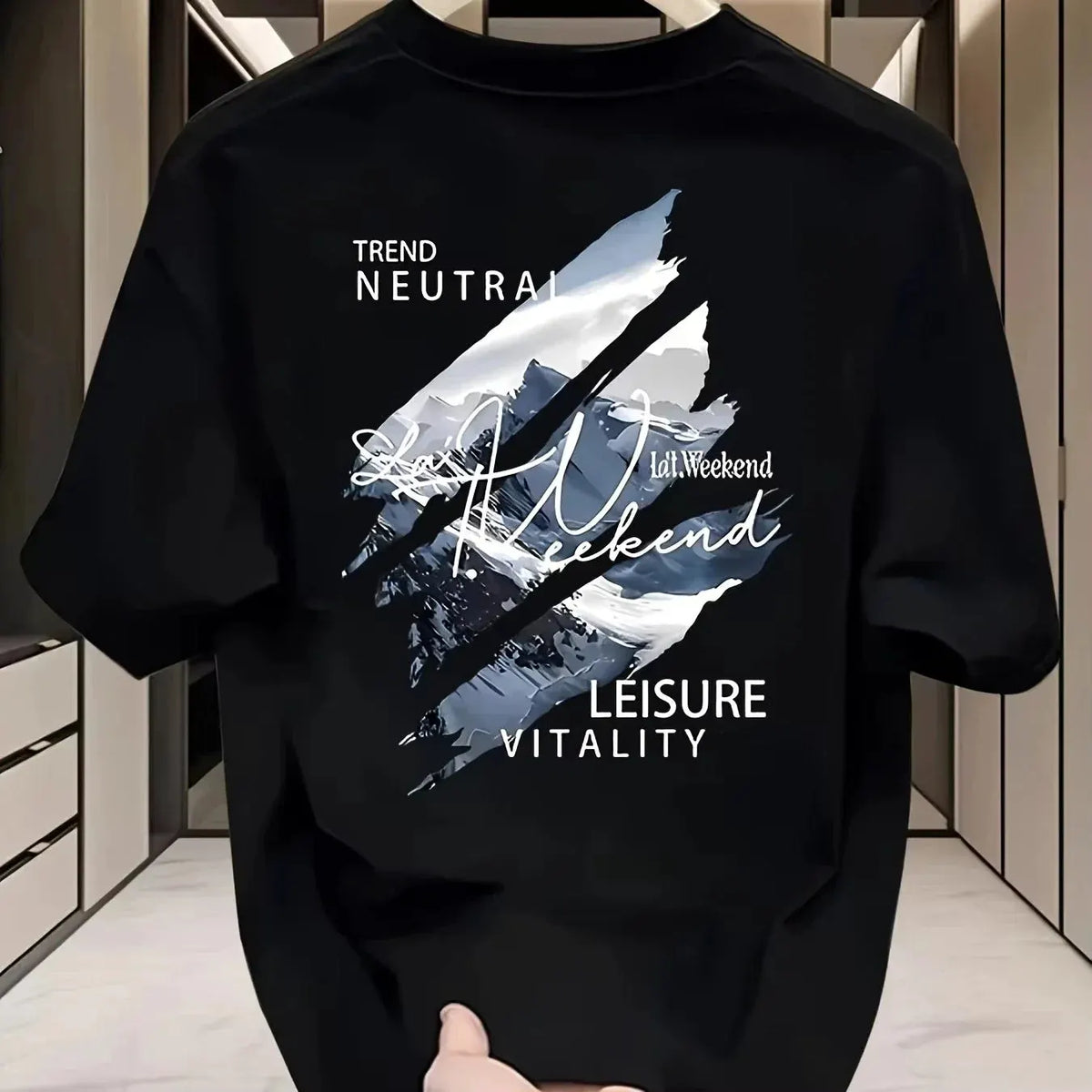 Men's Summer Breathable Short Sleeve Graphic T-Shirt for Casual Streetwear by Vimost Shop