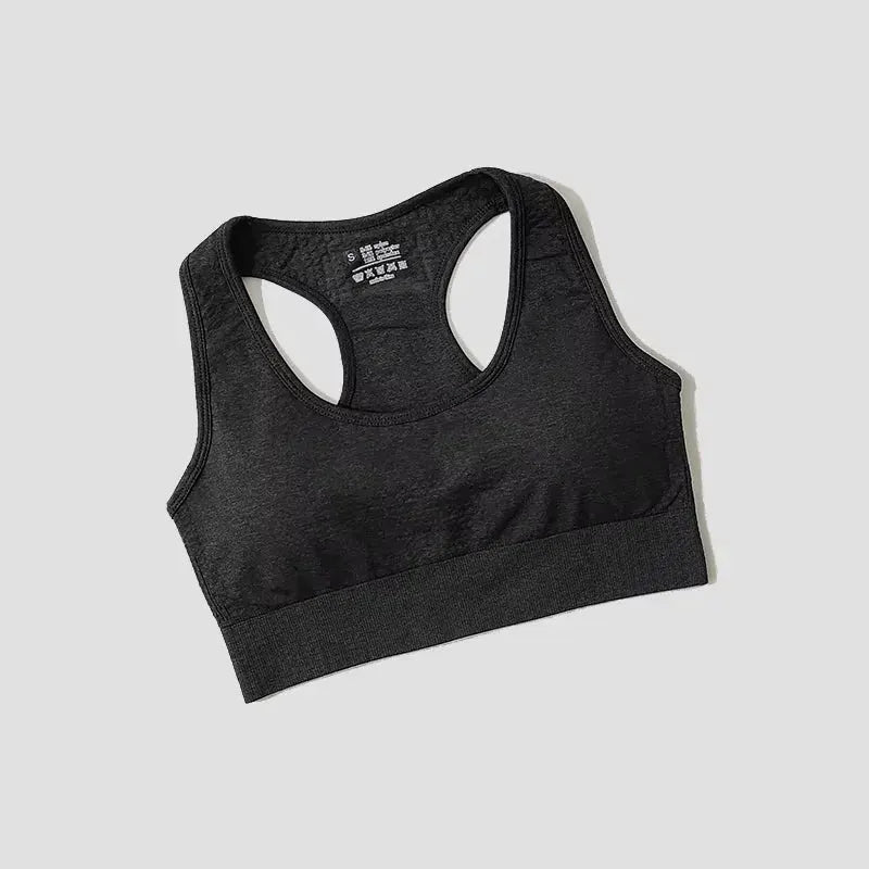 Women’s High Impact Seamless Sports Bra – Padded Push Up Crop Top for Running, Gym & Yoga by Vimost Shop