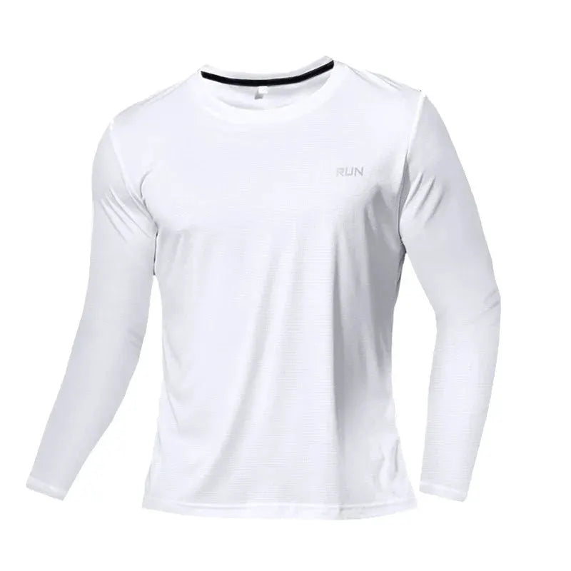 Mens Long and Short Sleeve Ice Silk Quick Dry Sports Top for Running Gym Hiking and Outdoor Training by Vimost Shop