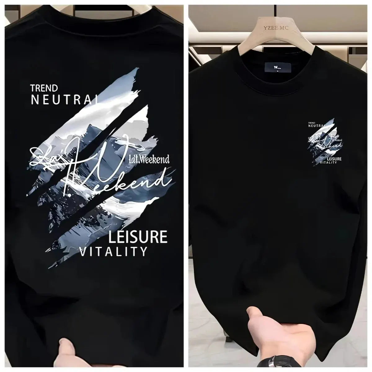 Men's Summer Breathable Short Sleeve Graphic T-Shirt for Casual Streetwear by Vimost Shop