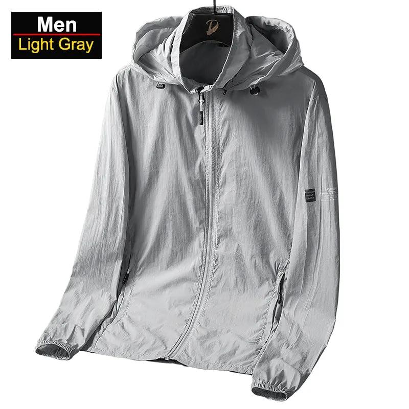 Men's Lightweight Windbreaker Hiking Jacket with Zip Pockets by Vimost Shop