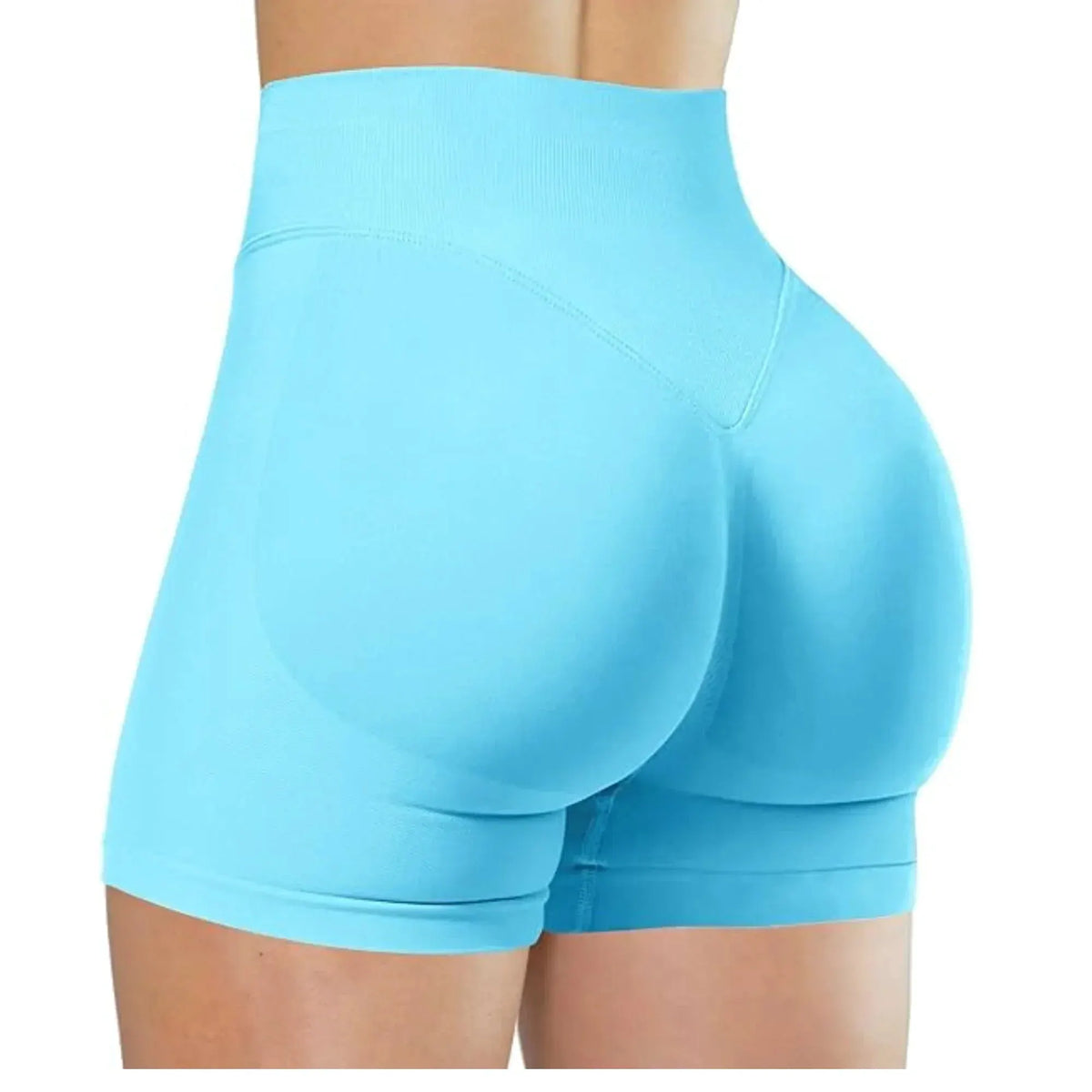 Women's High-Waist Knit Yoga Shorts with Stretch Fit for Training by Vimost Shop