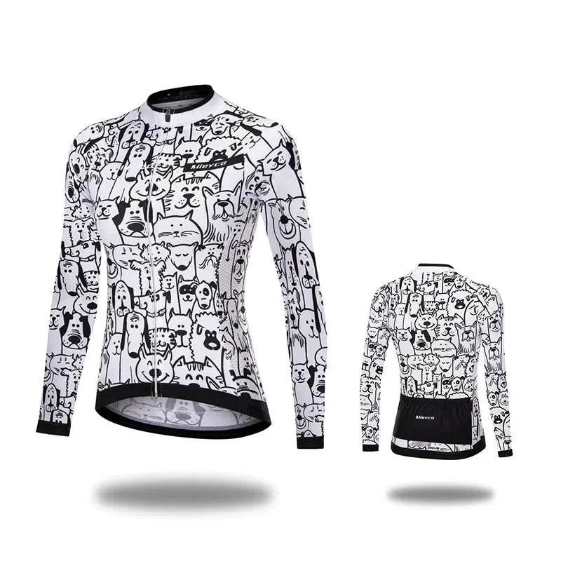 Women Cycling Jersey Long Sleeve Breathable Lightweight Spring Autumn Road Bike Top by Vimost Shop