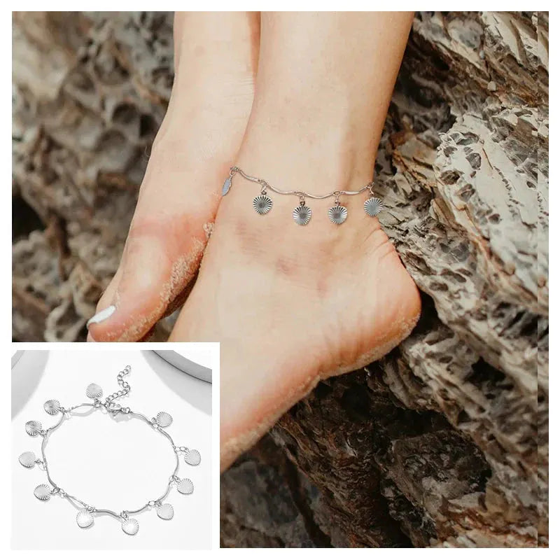 Snake Chain Anklet for Women Girls Adjustable Summer Beach Chain Anklet Bracelet Mother's Day Gifts Stainless Steel Not Allergic by Maiden-Art