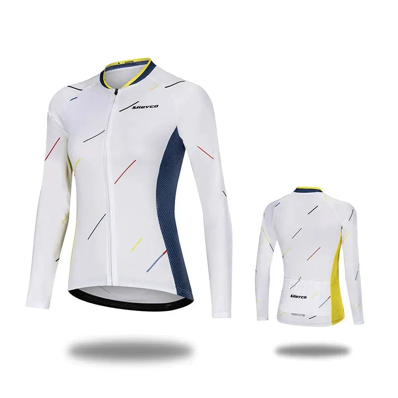 Women Cycling Jersey Long Sleeve Breathable Lightweight Spring Autumn Road Bike Top by Vimost Shop