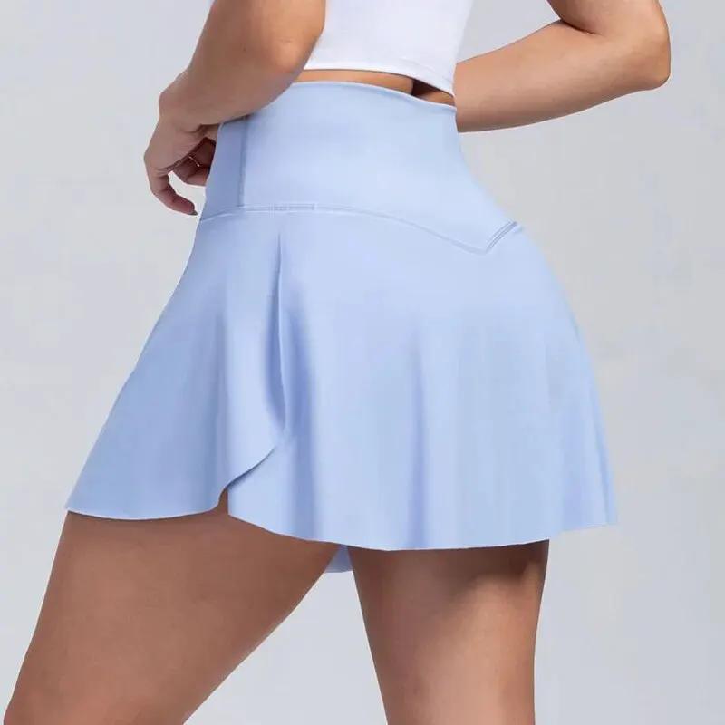 Women Pleated Tennis Skirt With Pockets Shorts Athletic Skirts Crossover Breathable Athletic Golf Skorts Workout Sports Skirts by Vimost Shop