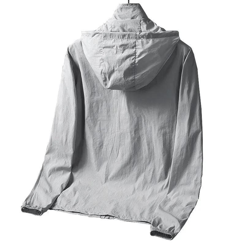 Men's Lightweight Windbreaker Hiking Jacket with Zip Pockets by Vimost Shop