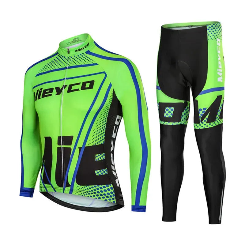Men Long Sleeve Cycling Jersey Set MTB Road Bike Breathable Outdoor Cycling Suit by Vimost Shop