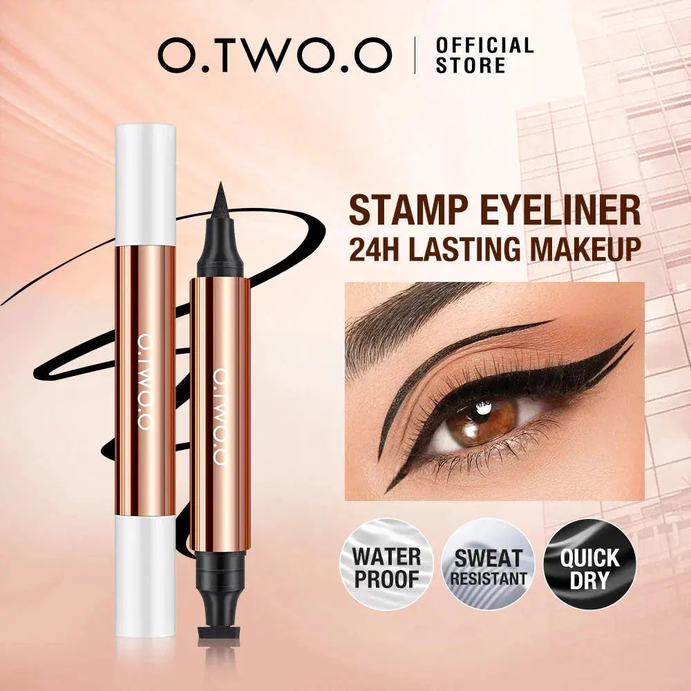 O.TWO.O Eyeliner Pencil Liquid Eye Liner Waterproof Smudge Proof Quick Drying 12 Hour Wear Ultra Fine Black Eyeliner for Arrows by Maiden-Art