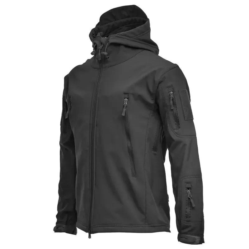Men Military Tactical Hiking Jacket Outdoor Windproof Fleece Thermal Sport Waterproof Hunting Clothes Hooded Army Camo Outerwear by Vimost Shop