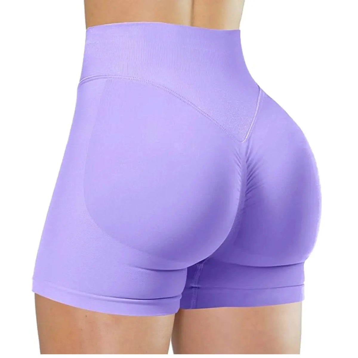 Women's High-Waist Knit Yoga Shorts with Stretch Fit for Training by Vimost Shop