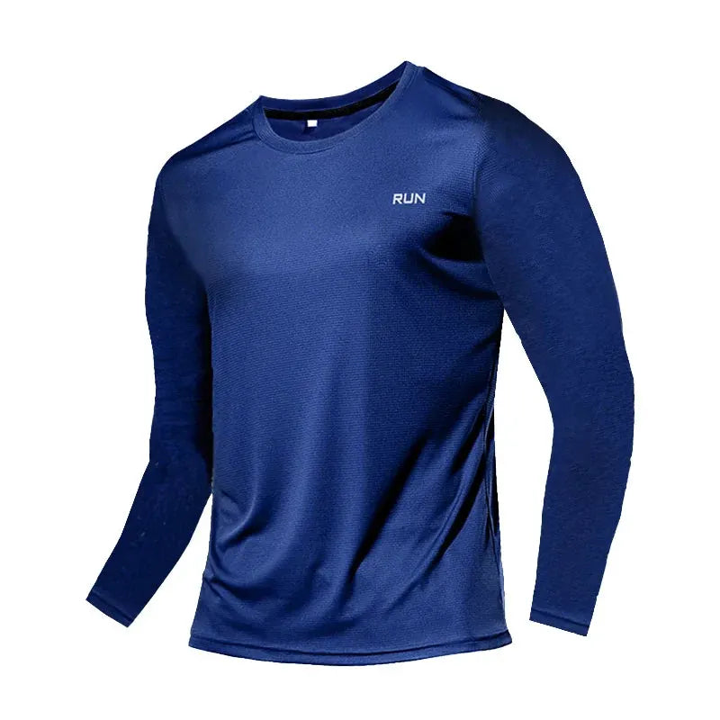 Mens Long and Short Sleeve Ice Silk Quick Dry Sports Top for Running Gym Hiking and Outdoor Training by Vimost Shop