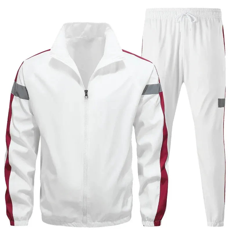 Men’s Breathable Reflective Running Tracksuit Set for Training by Vimost Shop