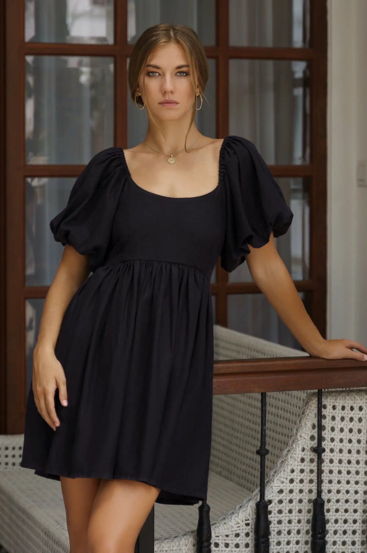 Strawberry Fields Puff Sleeve Mini (Sale) by ELF
