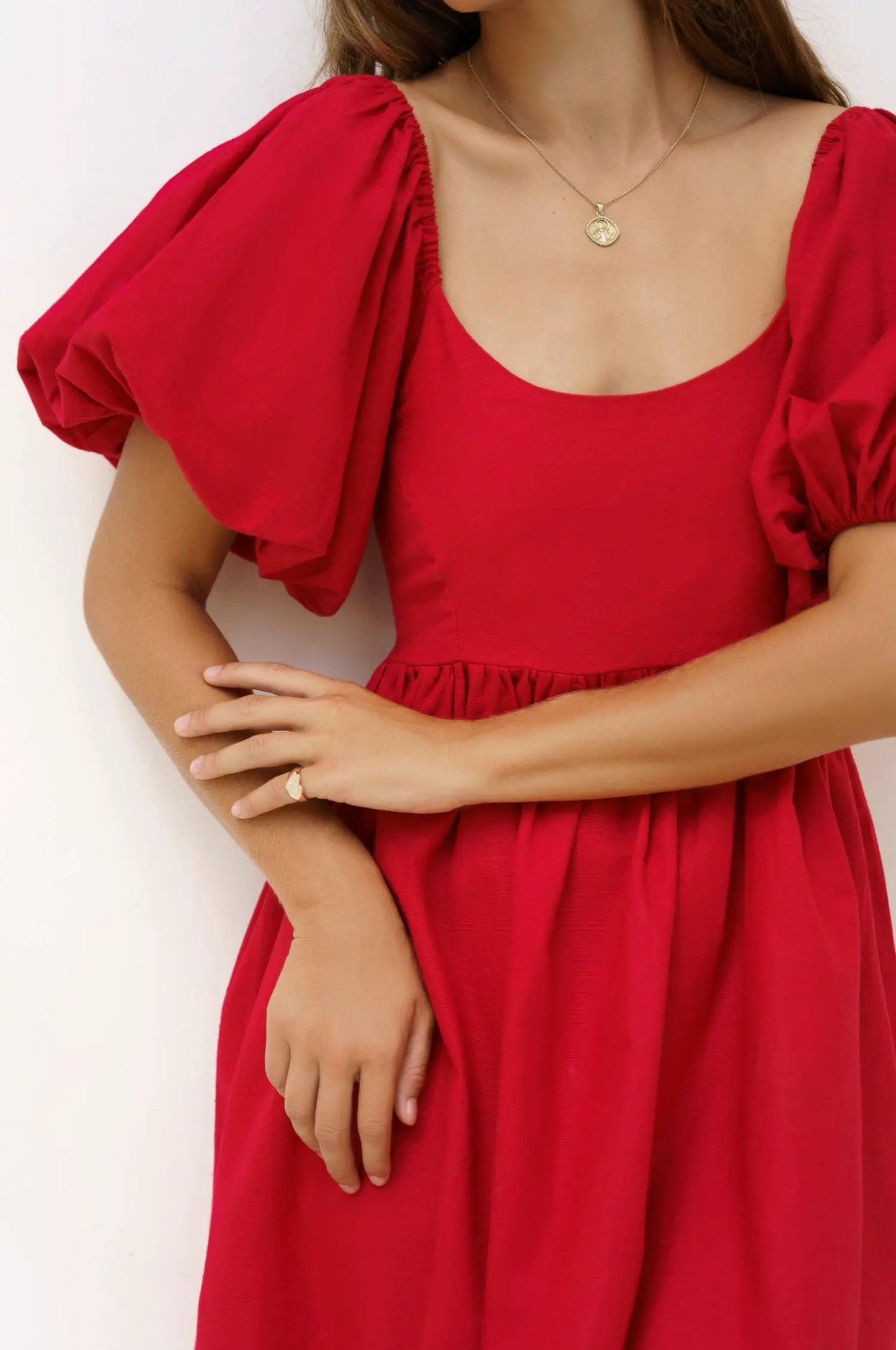 Strawberry Fields Puff Sleeve Mini (Sale) by ELF