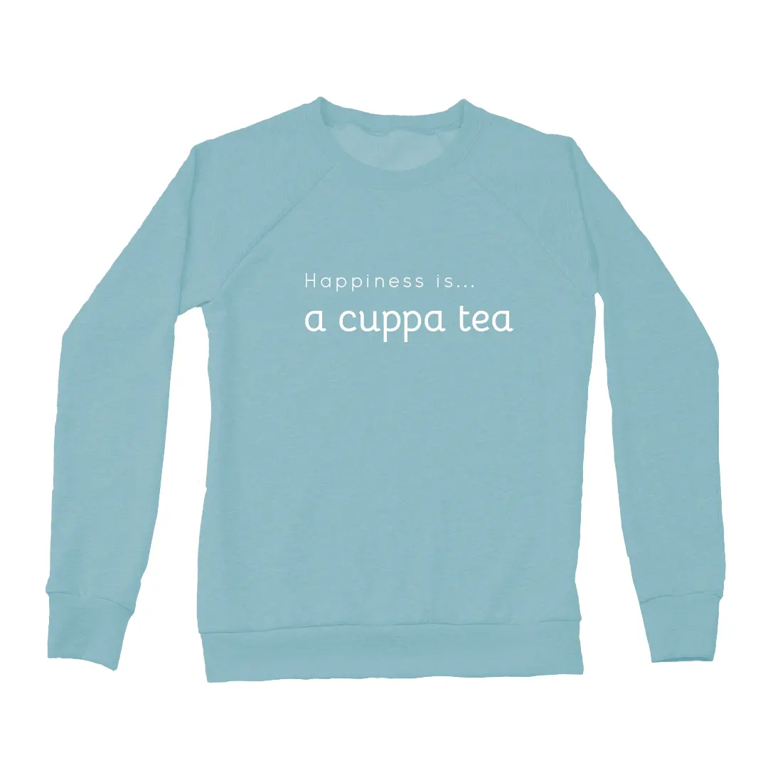Women's Cuppa Tea Crew Sweatshirt, Teal by Coffee
