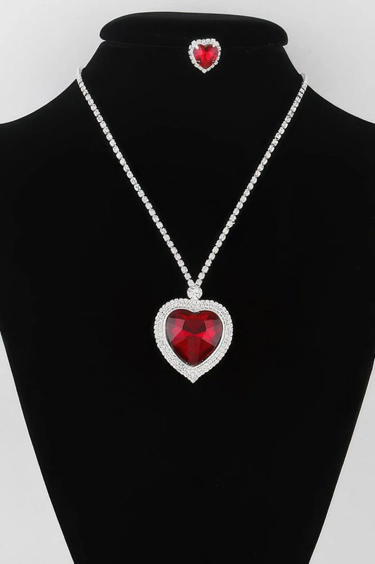 STUYVESANT Jeweled Crystal Heart Necklace: NYFW BYMANYC ® New York by BYMANYC ® New York