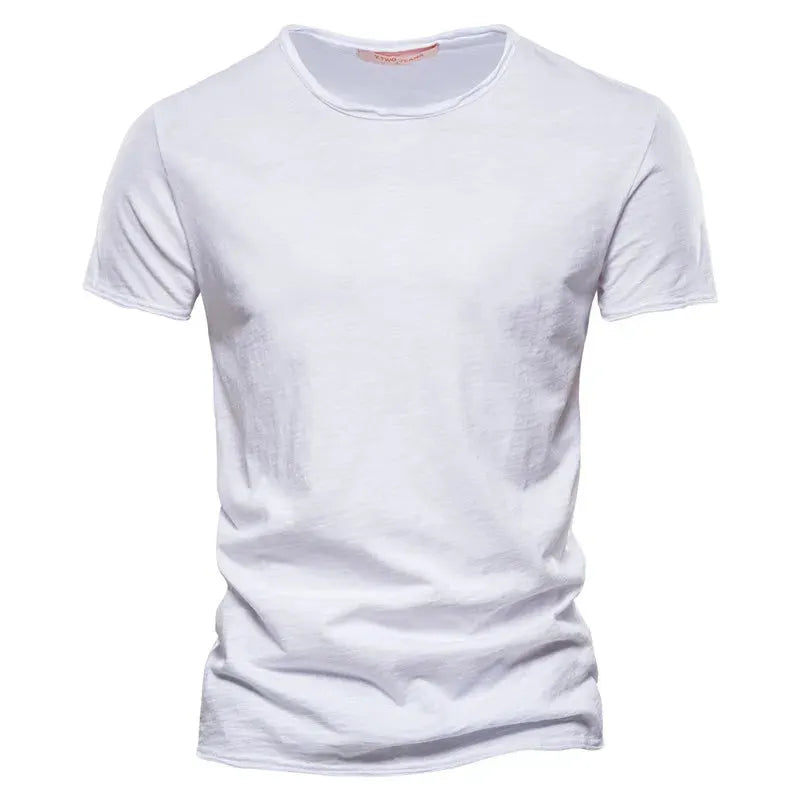 Men’s Cotton Knit Crew-Neck T-Shirt with Short Sleeves by Vimost Shop