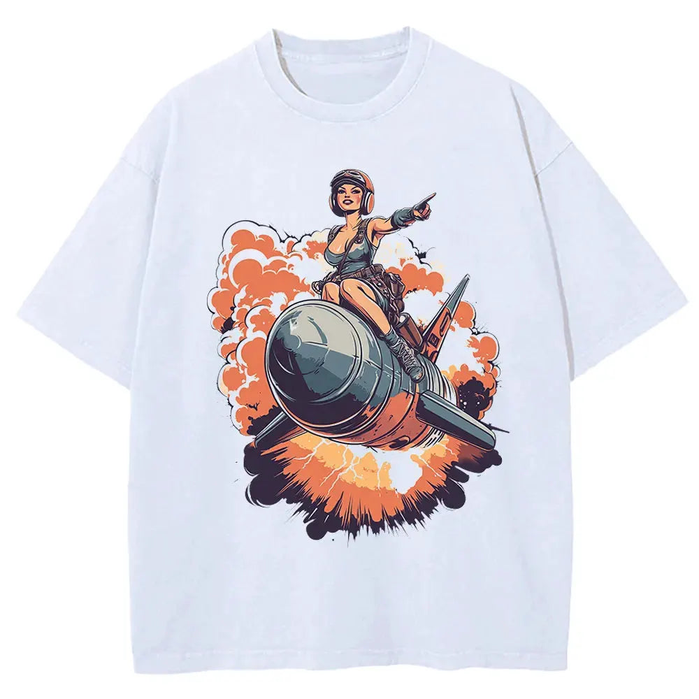 Beer Bottle Bomb Anime Oversized Graphic Tee by Vimost Shop