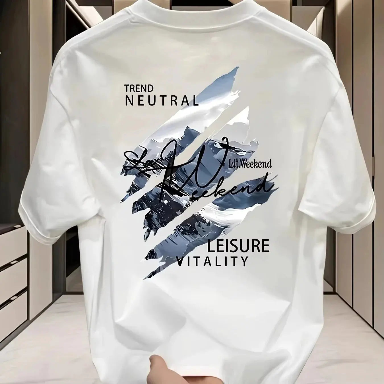 Men's Summer Breathable Short Sleeve Graphic T-Shirt for Casual Streetwear by Vimost Shop